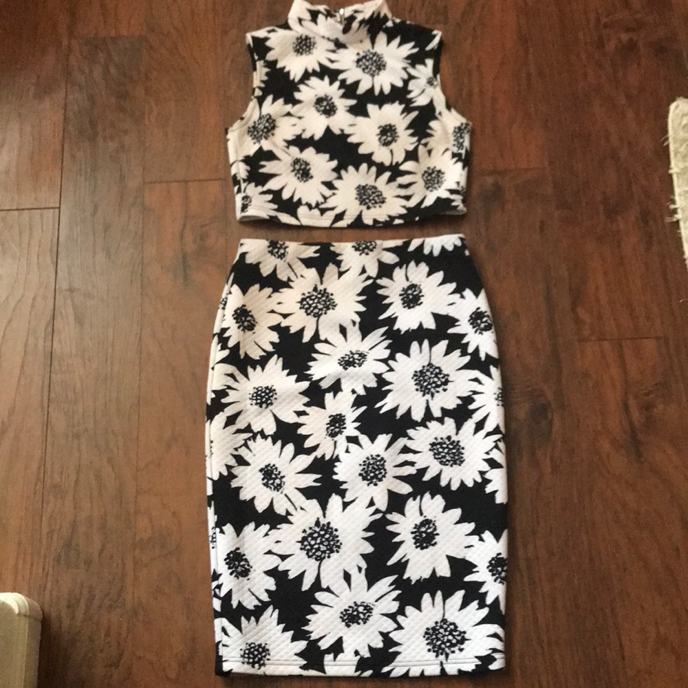 Skirt and crop top set